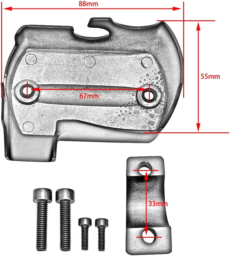 FENGREN Motorcycle Front Brake Master Cylinder Cover For Yamaha 1998-2013 V-Star 650 XVS650/2009-2013 V-Star 950 XVS950/1999-2013 V-Star 1100 XVS1100/2007-2013 V-Star 1300 XVS1300 - Image 2